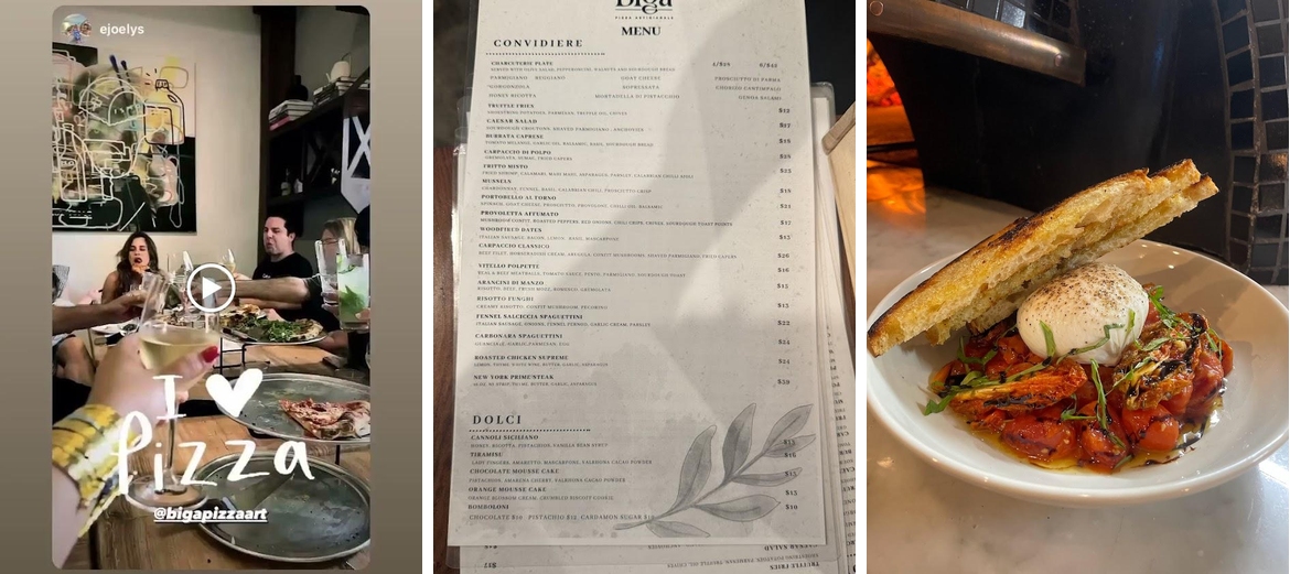 Biga Pizza Artigianale Menu